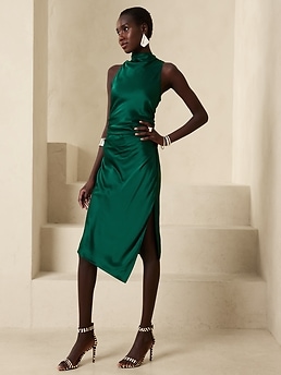 Eclipse Silk Midi Dress