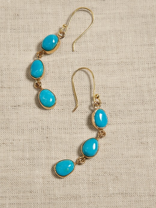 Turquoise Triple Drop Earrings &#124 Aureus + Argent
