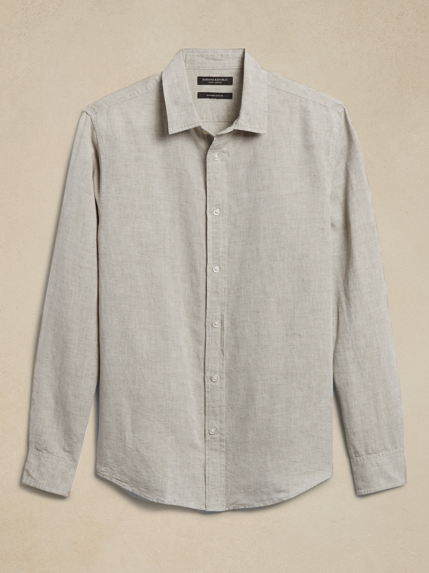 Untucked Slim-Fit Linen-Cotton Shirt