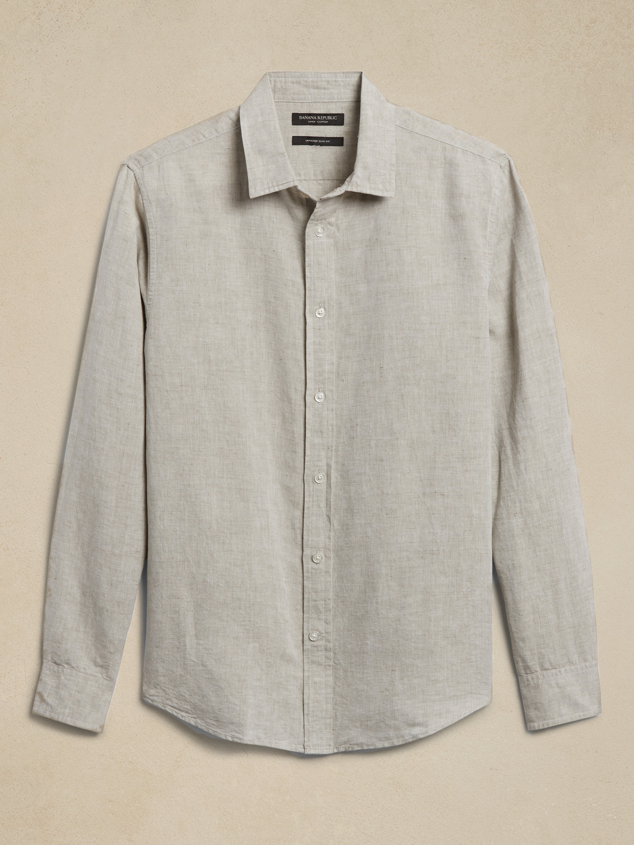 【こうすけ】 BANANA REPUBLIC Untucked Slim-Fit Linen-Cotton Shirt | Banana Republic