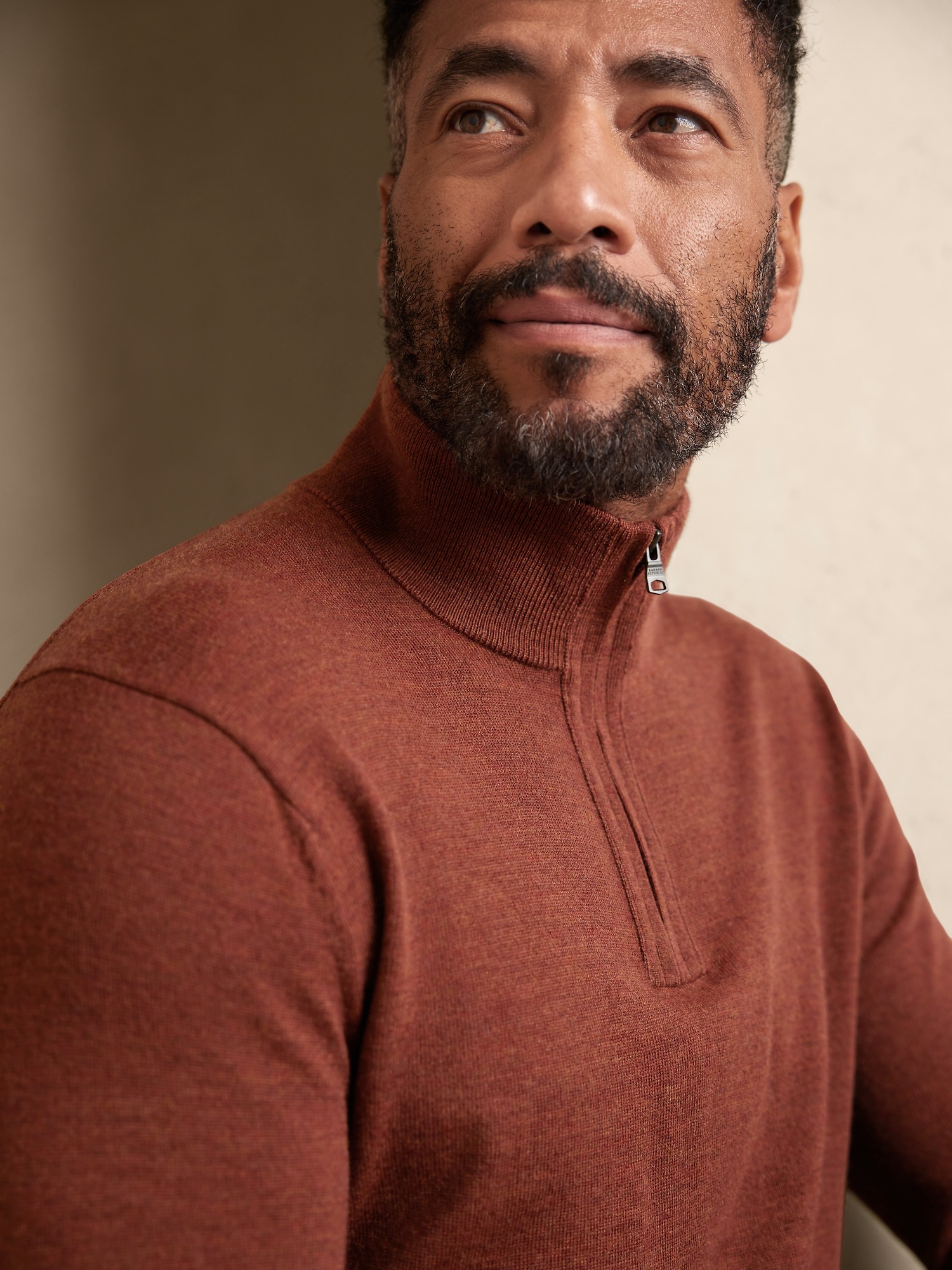 Merino Half Zip Sweater Banana Republic