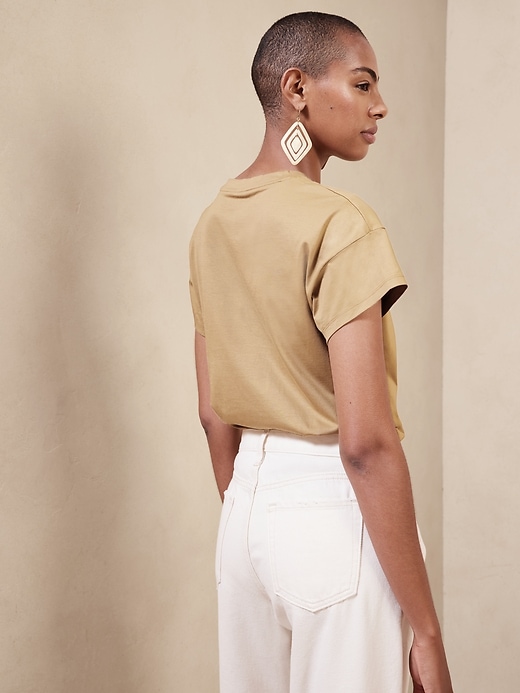 Image number 2 showing, SUPIMA® Boxy Crop T-Shirt