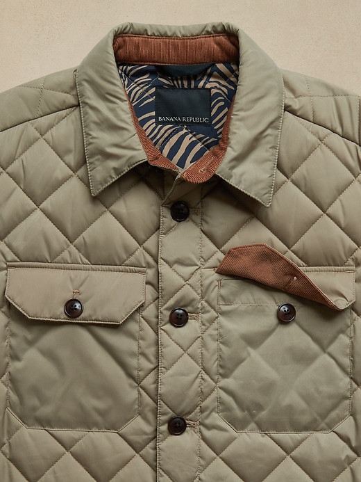 Quilted Shirt Jacket Banana Republic