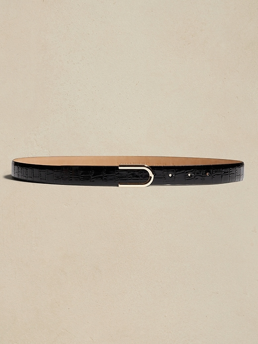 Arco Embossed Leather Belt