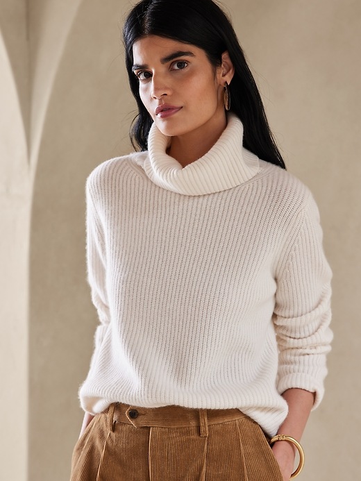 Banana Republic Chiara Cashmere Turtleneck Sweater. 1