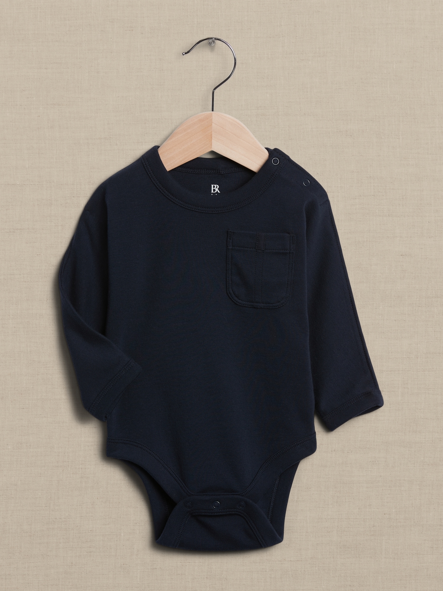Banana Republic Essential SUPIMA® Long-Sleeve Bodysuit for Baby blue. 1