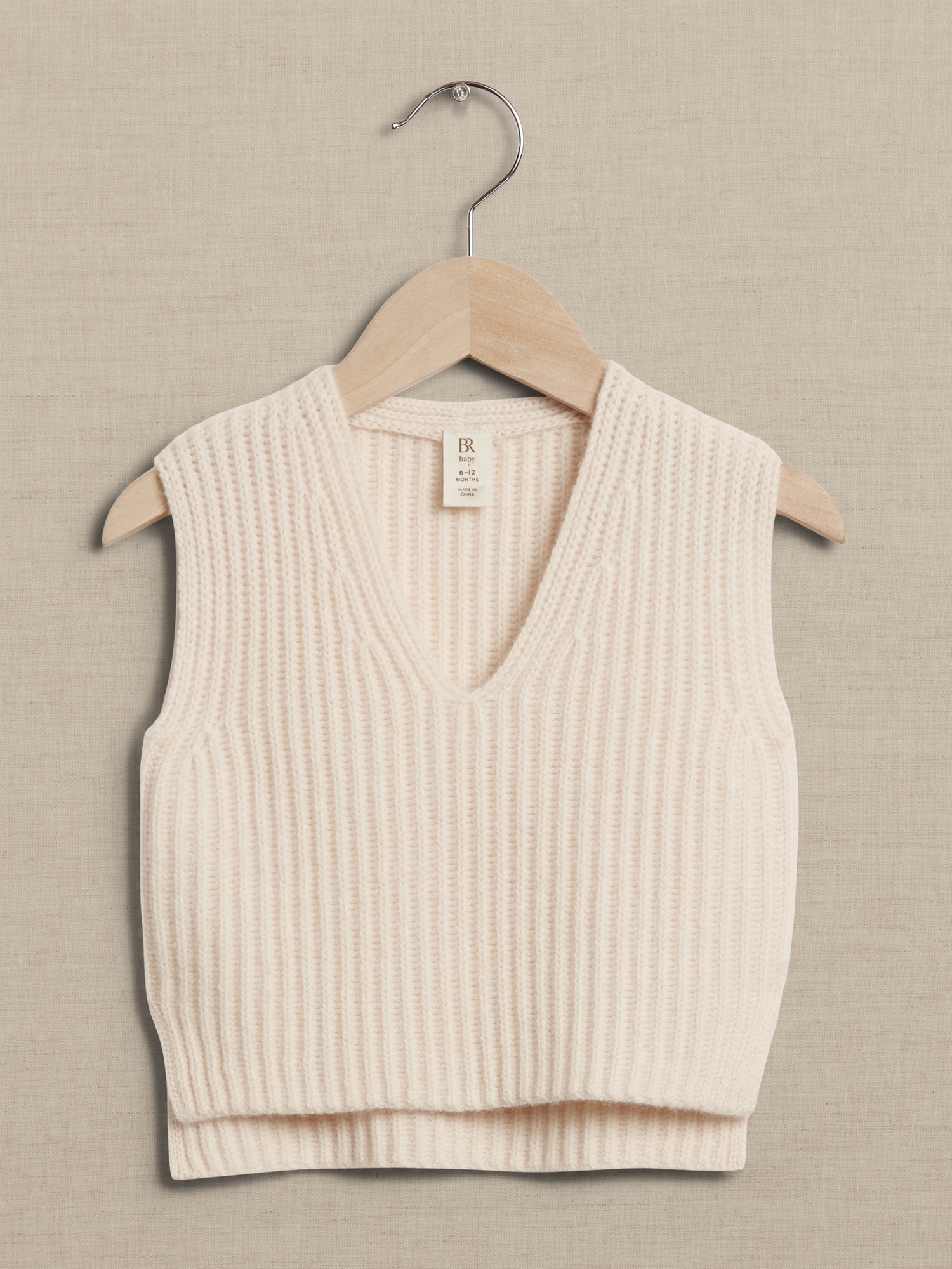 Banana Republic Cashmere Sweater Vest for Baby beige. 1