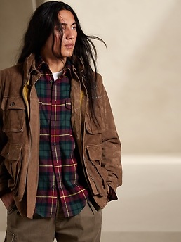 Flannel Shirt Jacket | Banana Republic