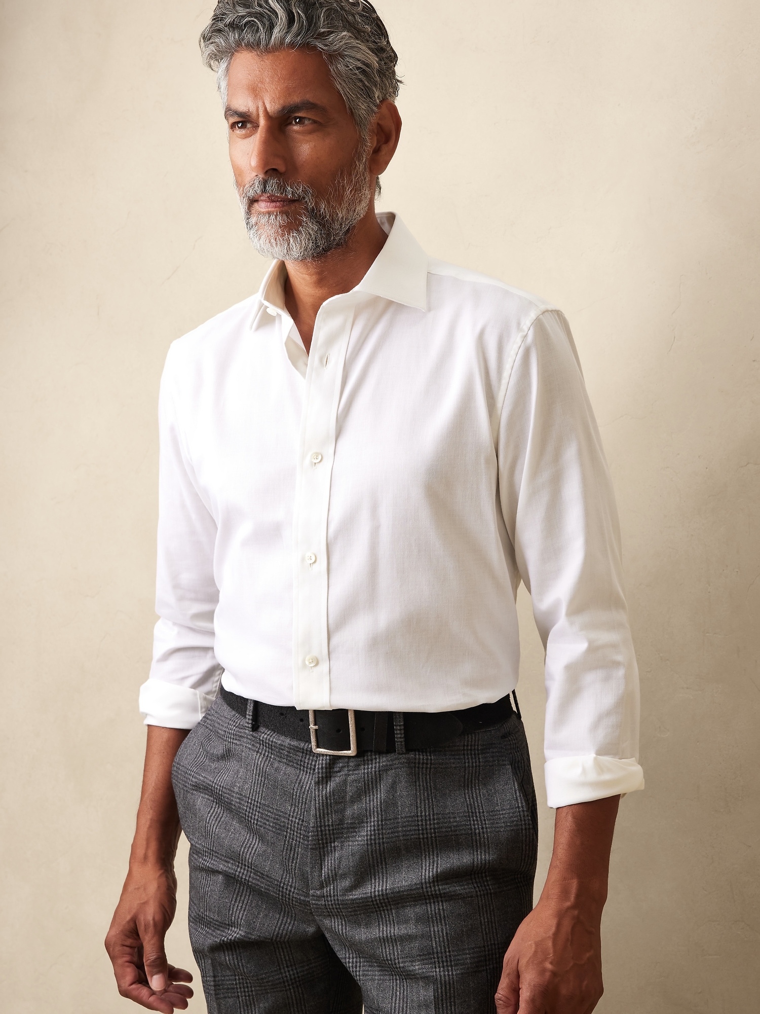 Cotton-Cashmere Dress Shirt | Banana Republic