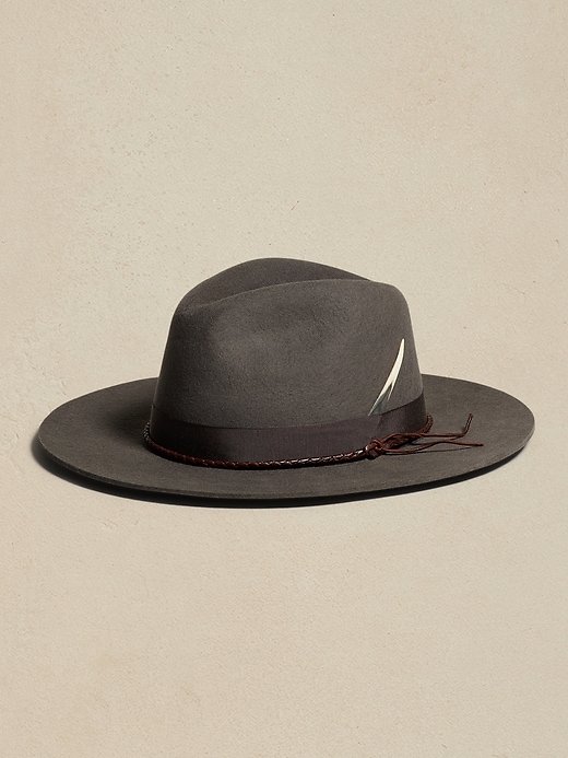 Hampui | Big Sky Charcoal Handfold Fedora | Banana Republic display picture 1