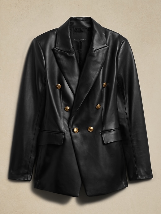 Image number 4 showing, Leather Captain's Blazer