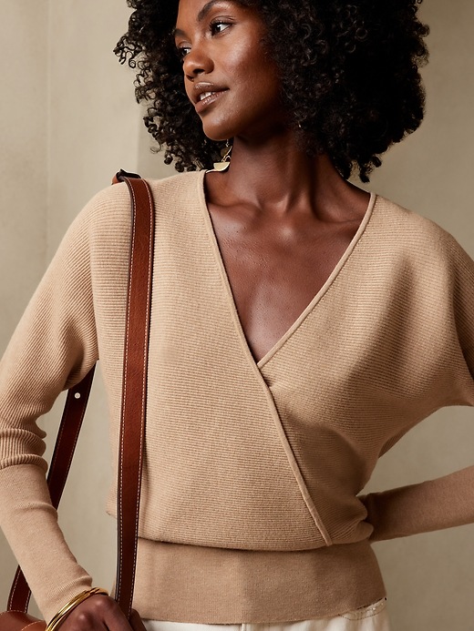 Petite Wrap-Front Sweater | Banana Republic