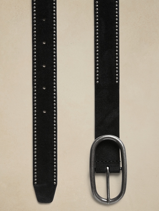 Daze Studded Suede Belt | Banana Republic display picture 3