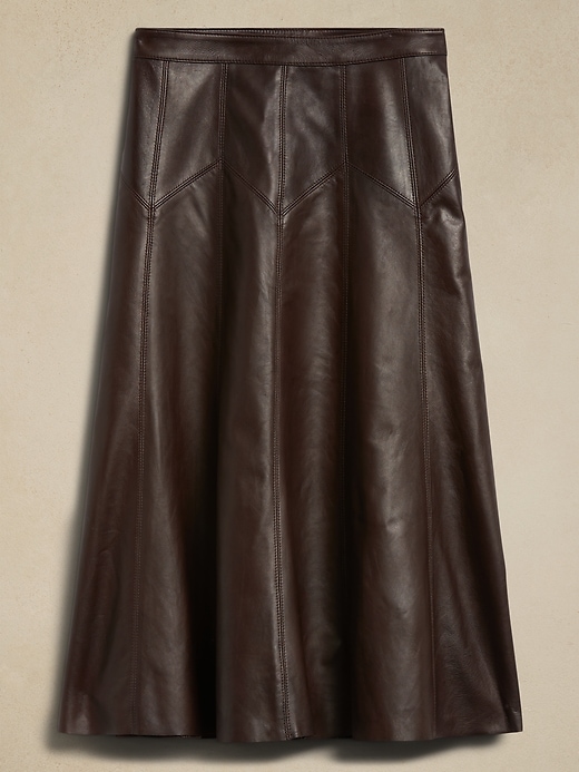 Image number 4 showing, Rivina Leather Midi Skirt
