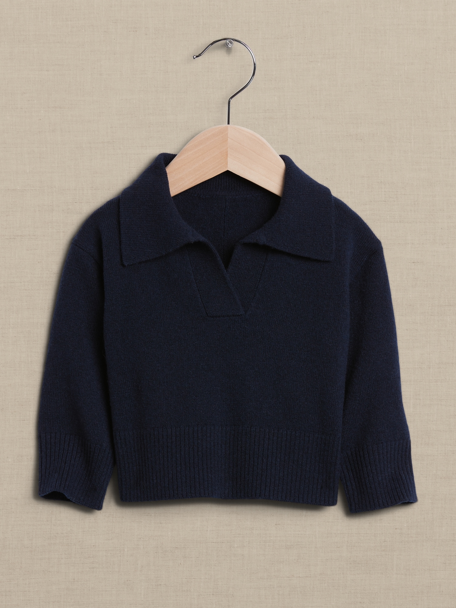 Banana Republic Luna Cashmere Sweater Polo for Baby + Toddler blue. 1