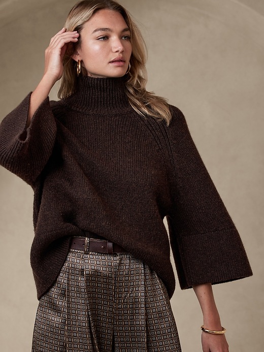 Petite Firenze Flare-Sleeve Sweater