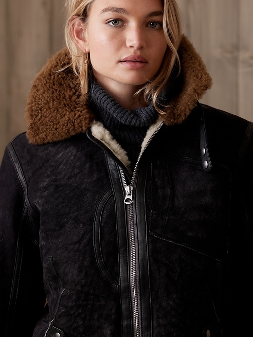 Image number 3 showing, Shearling Squadron Jacket