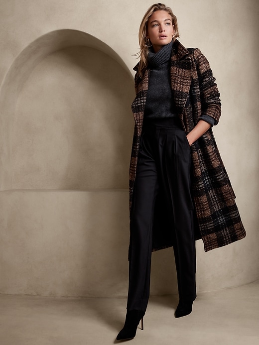 Adriene Plaid Trench Coat