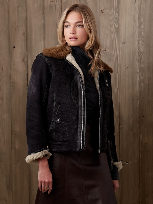 Image number 1 showing, Shearling Squadron Jacket