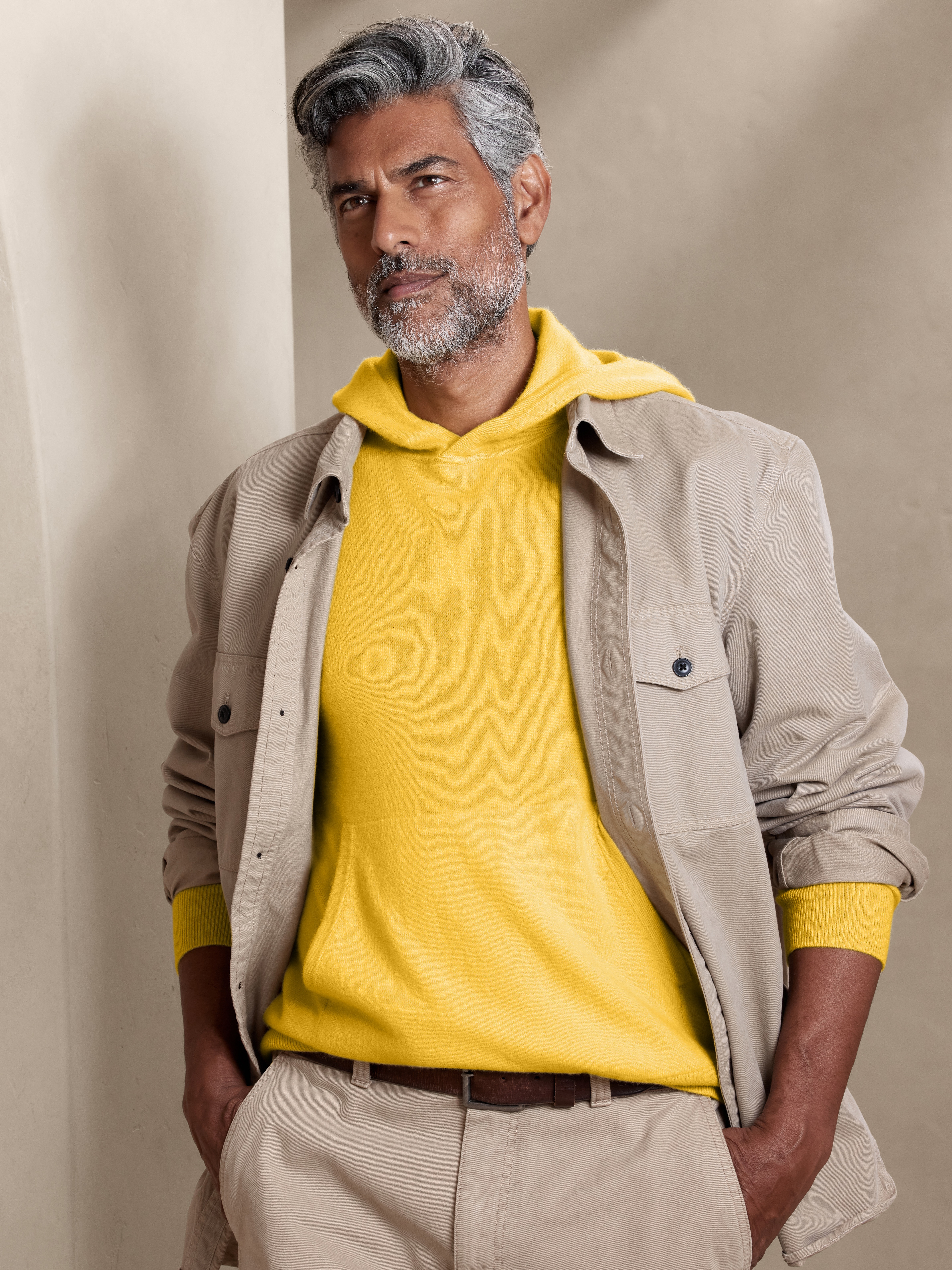 Banana Republic Men's Ugo Cashmere Sweater Hoodie Going Bananas Tall Size XXL