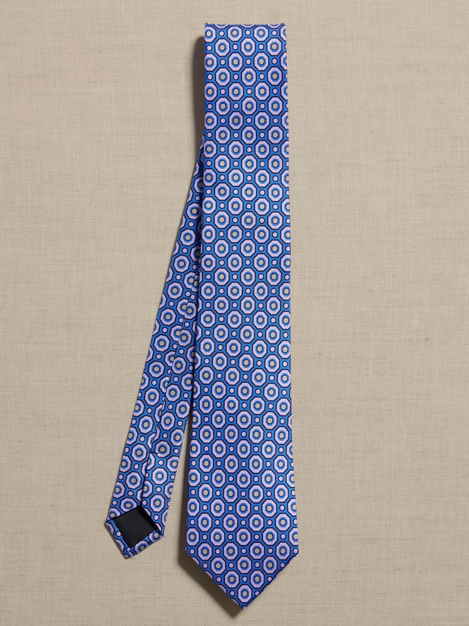 Robert Geo Circle Jacquard Necktie