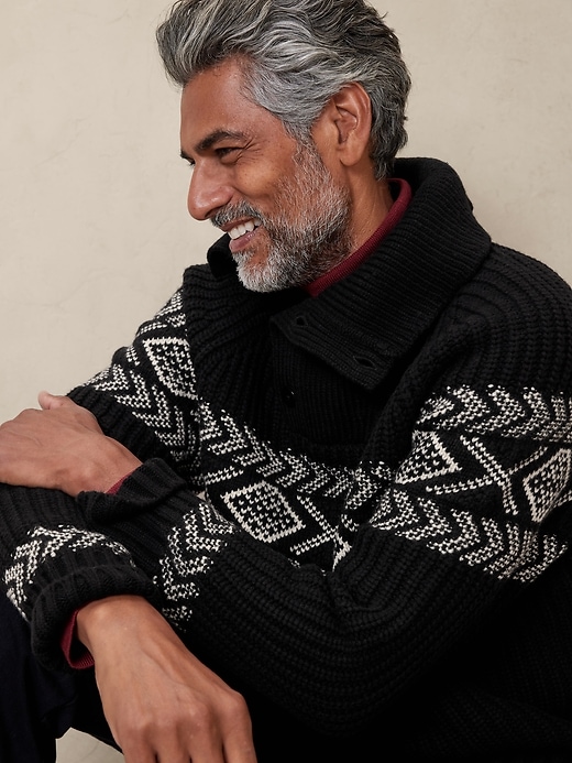 Image number 2 showing, Arran Fair Isle Sweater