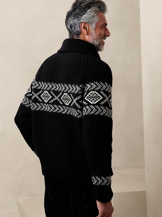 Image number 3 showing, Arran Fair Isle Sweater