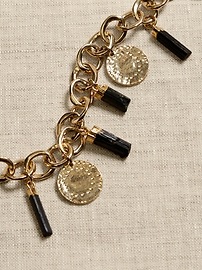 Black Tourmaline Charm Bracelet &#124 Aureus + Argent
