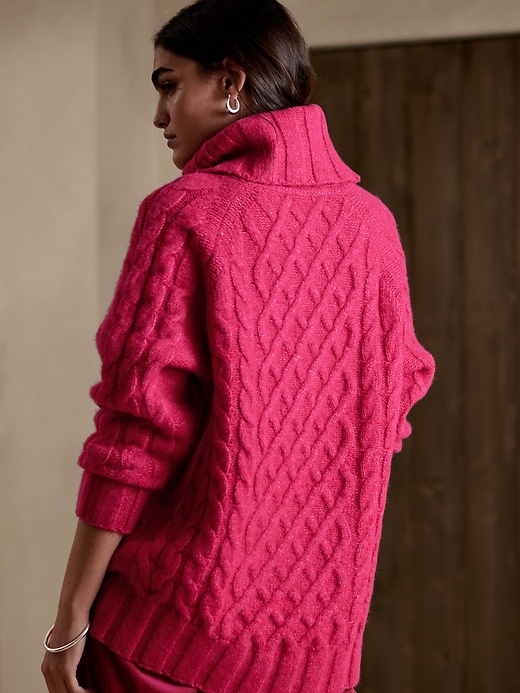Image number 2 showing, Cesta Oversized Cable-Knit Sweater
