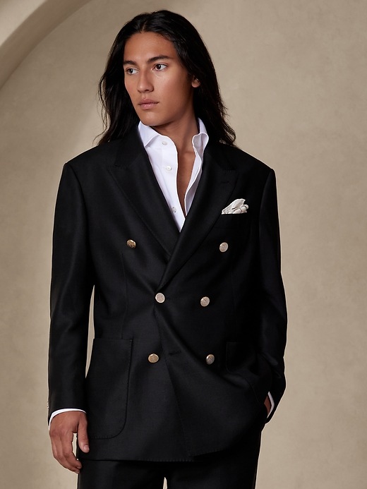 Image number 1 showing, Barque Double-Breasted Suit Jacket