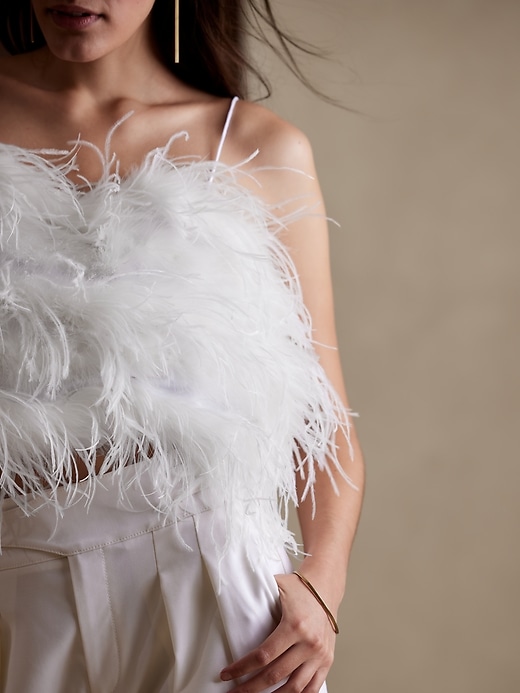 Image number 3 showing, Luna Ostrich Feather Top