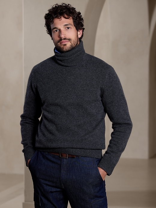 Image number 1 showing, Urbino Cashmere Turtleneck Sweater