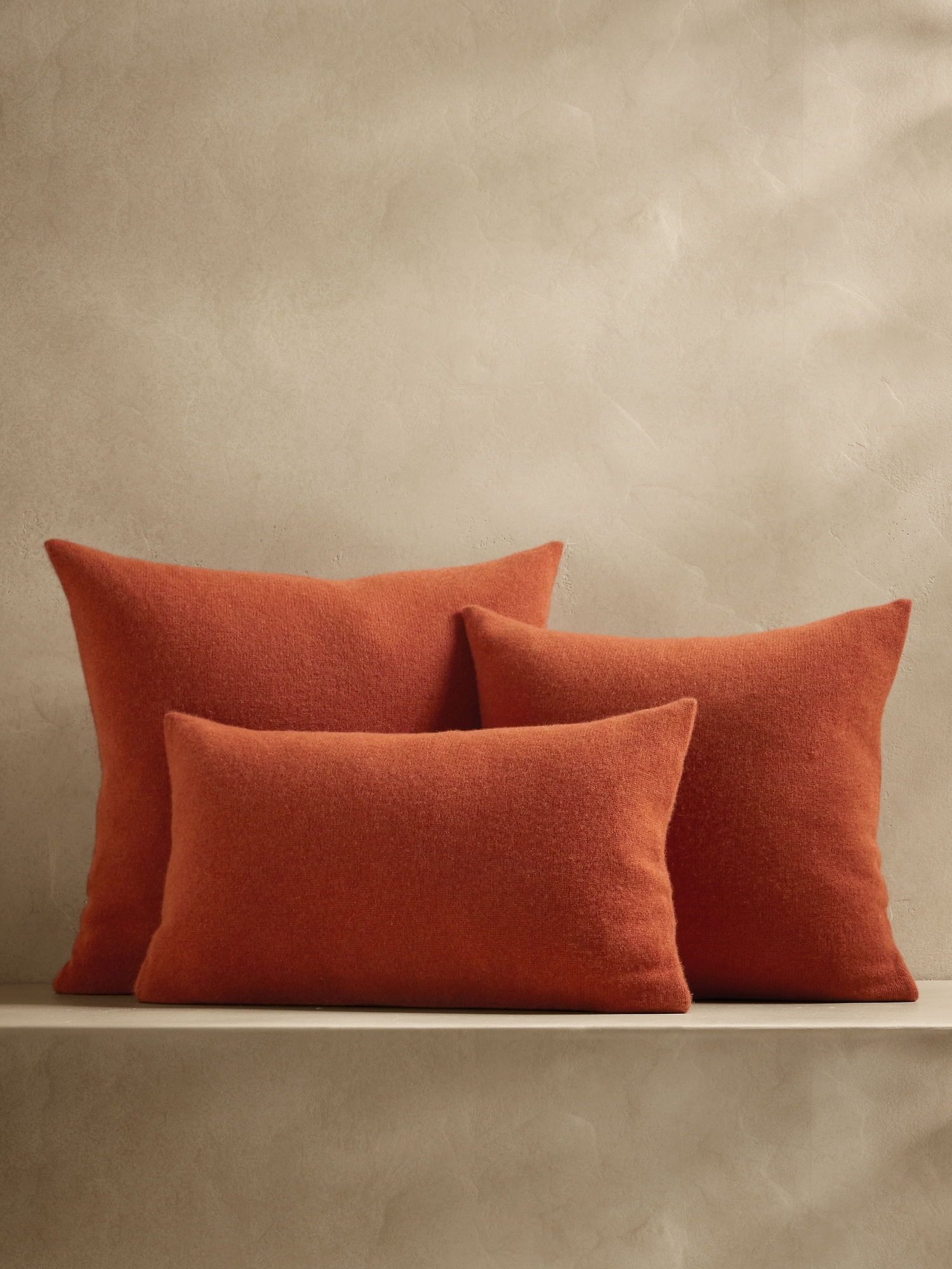 Forever Knit Cashmere Pillow - Orange