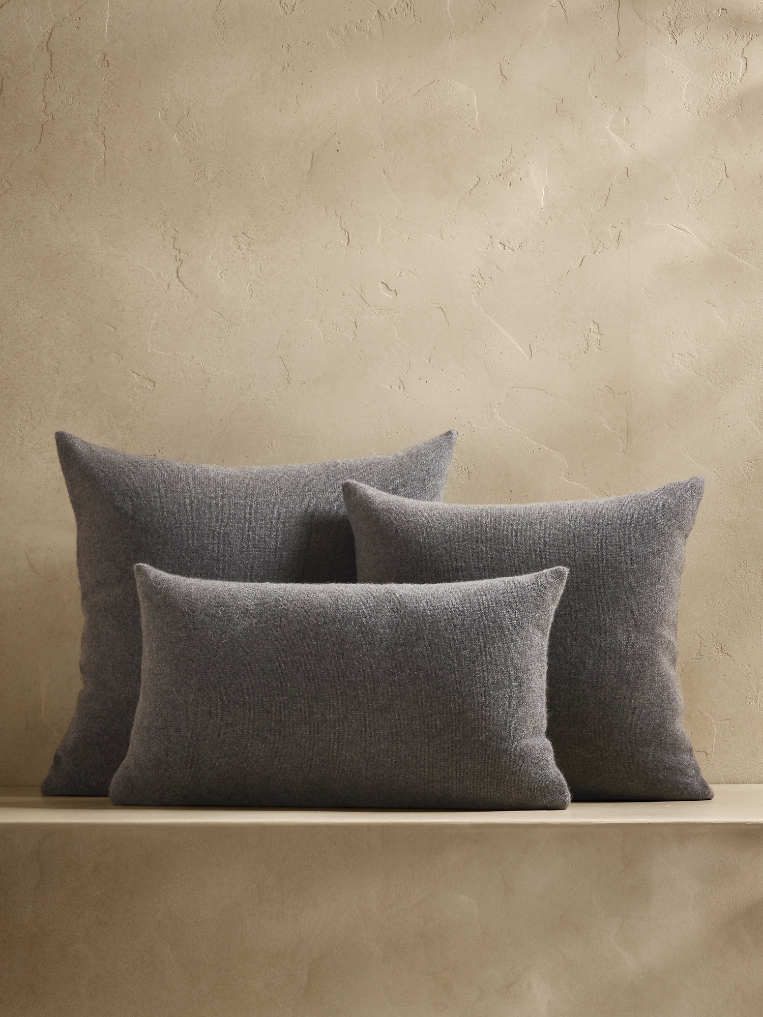 Forever Knit Cashmere Pillow - Gray