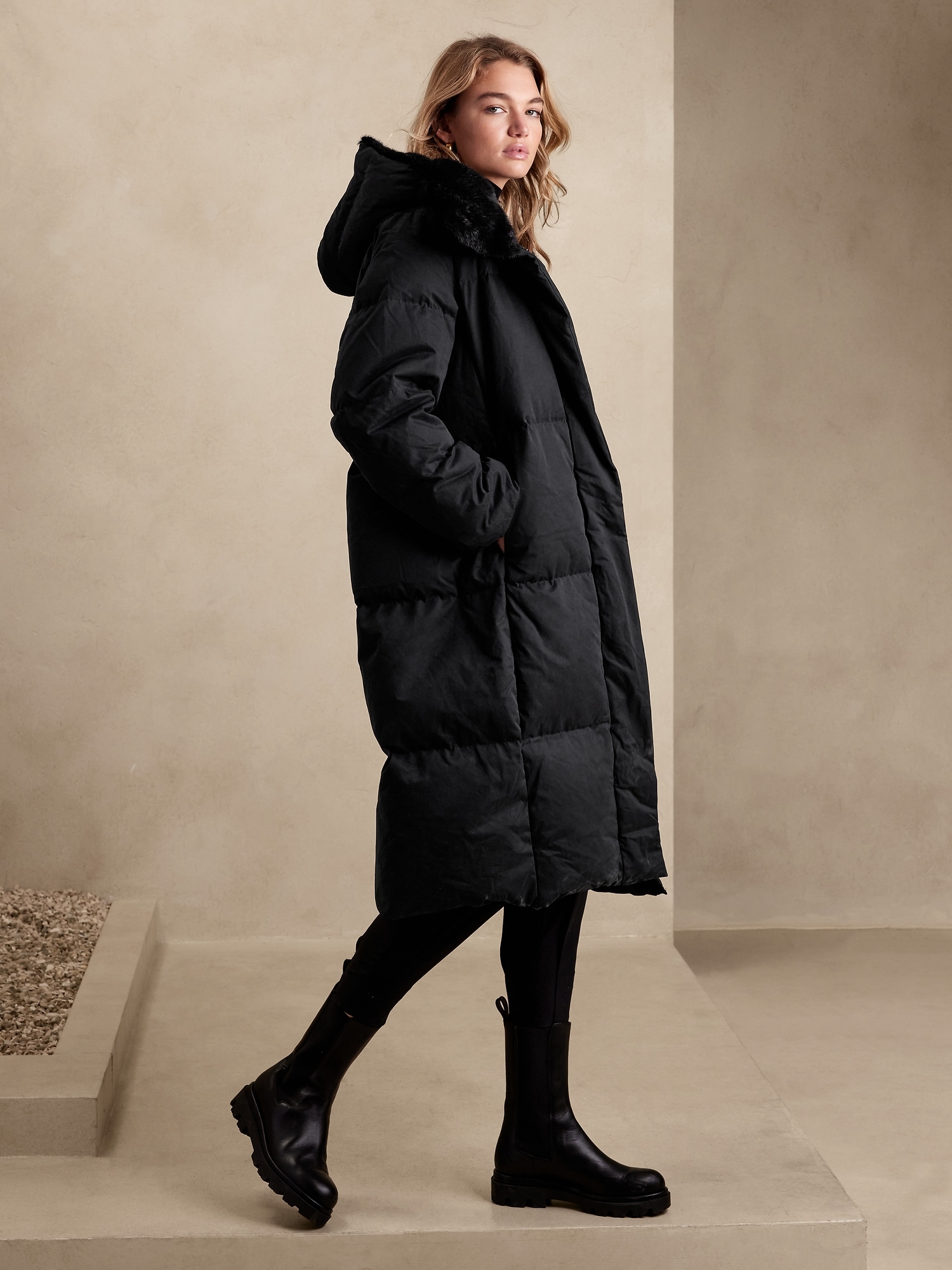 OVERSIZED PUFFER JACKET - Black