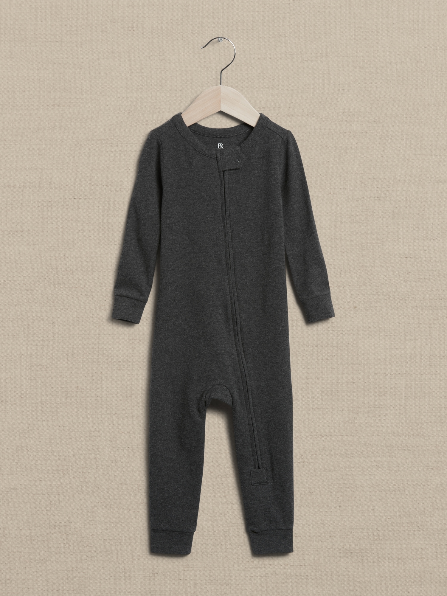Brushed Long-Sleeve One-Piece for Baby
