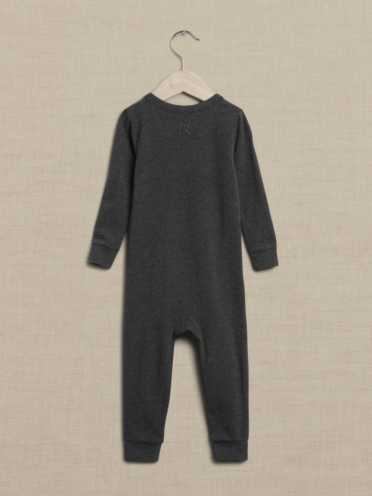 Brushed Long-Sleeve One-Piece for Baby
