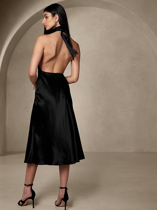 Image number 5 showing, Celestial Silk Halter Dress