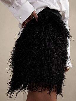 MOONSUN ♥ Ostrich Hair Mini Skirt /追跡付 cn51857378.jpg