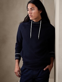Brushed Waffle Hoodie | Banana Republic
