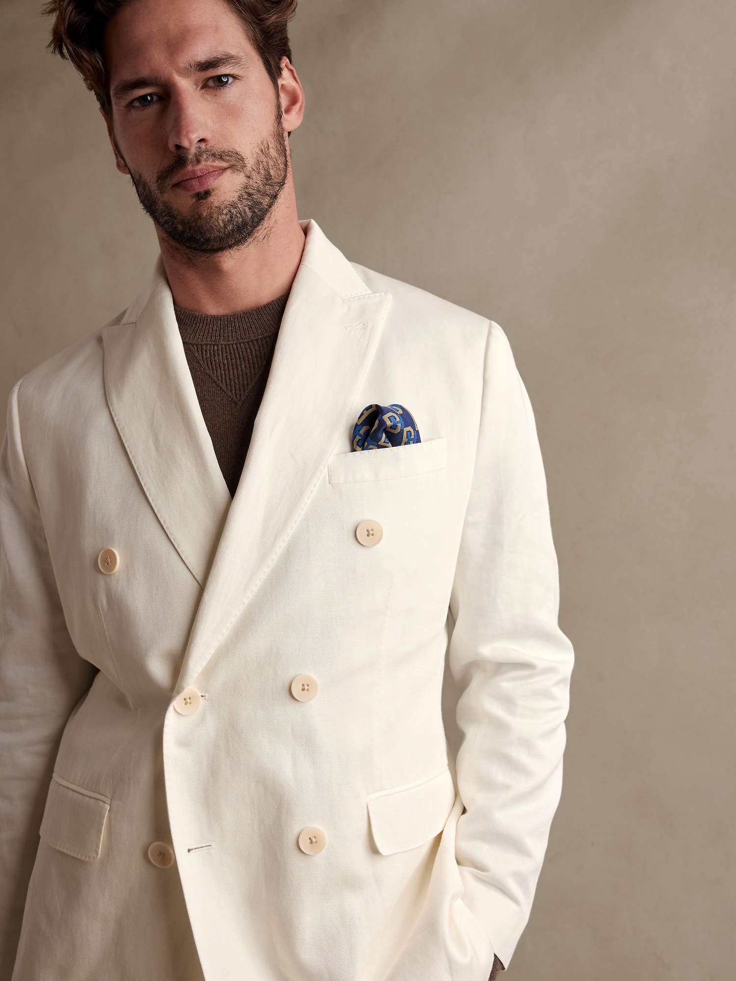 Banana Republic Roma Suit Jacket white. 1
