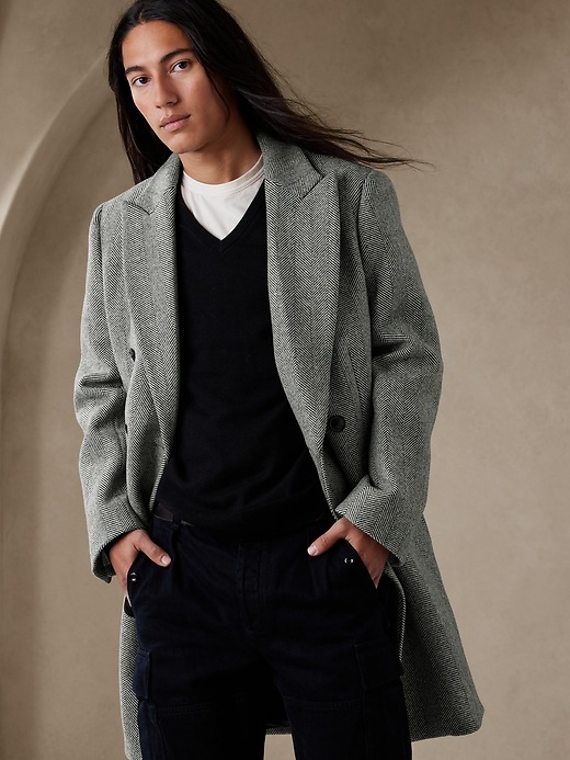 Image number 1 showing, Merino-Cashmere Top Coat