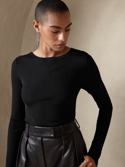 Ines Scoop-Back Sweater