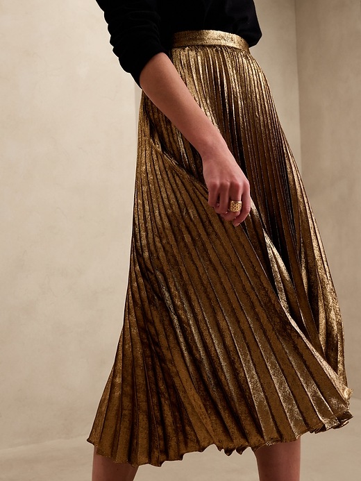Image number 3 showing, Raggiera Pleated Skirt