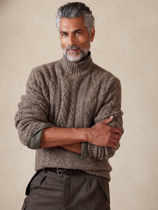Image number 1 showing, Fireside Cable Sweater