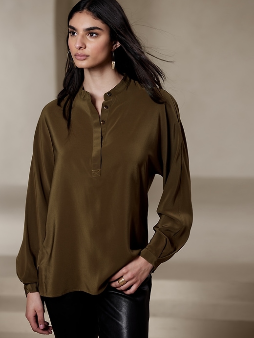 Astral Silk Crepe Tunic | Banana Republic