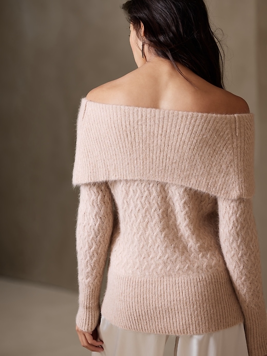 Lustro Lurex Off-Shoulder Sweater