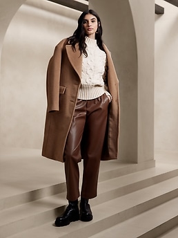 Banana republic vegan leather on sale pants