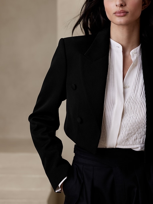Image number 3 showing, Cara Cropped Tuxedo Jacket