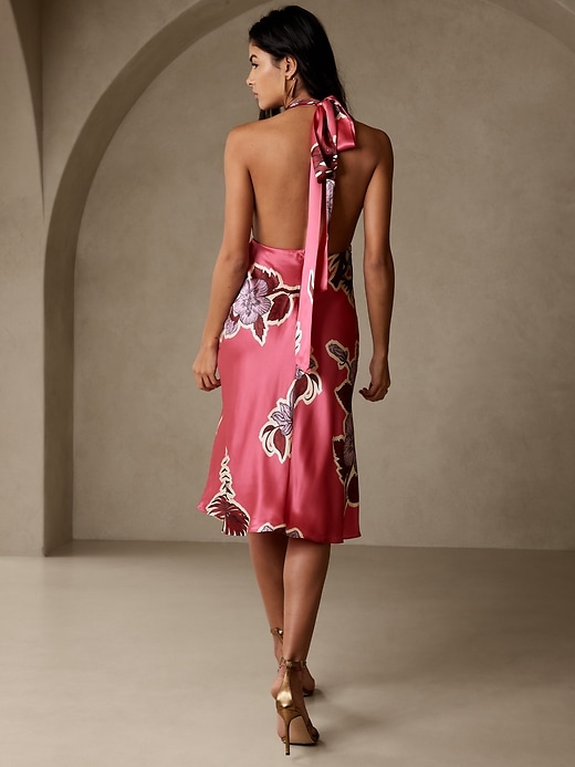 Image number 2 showing, Celestial Silk Halter Dress